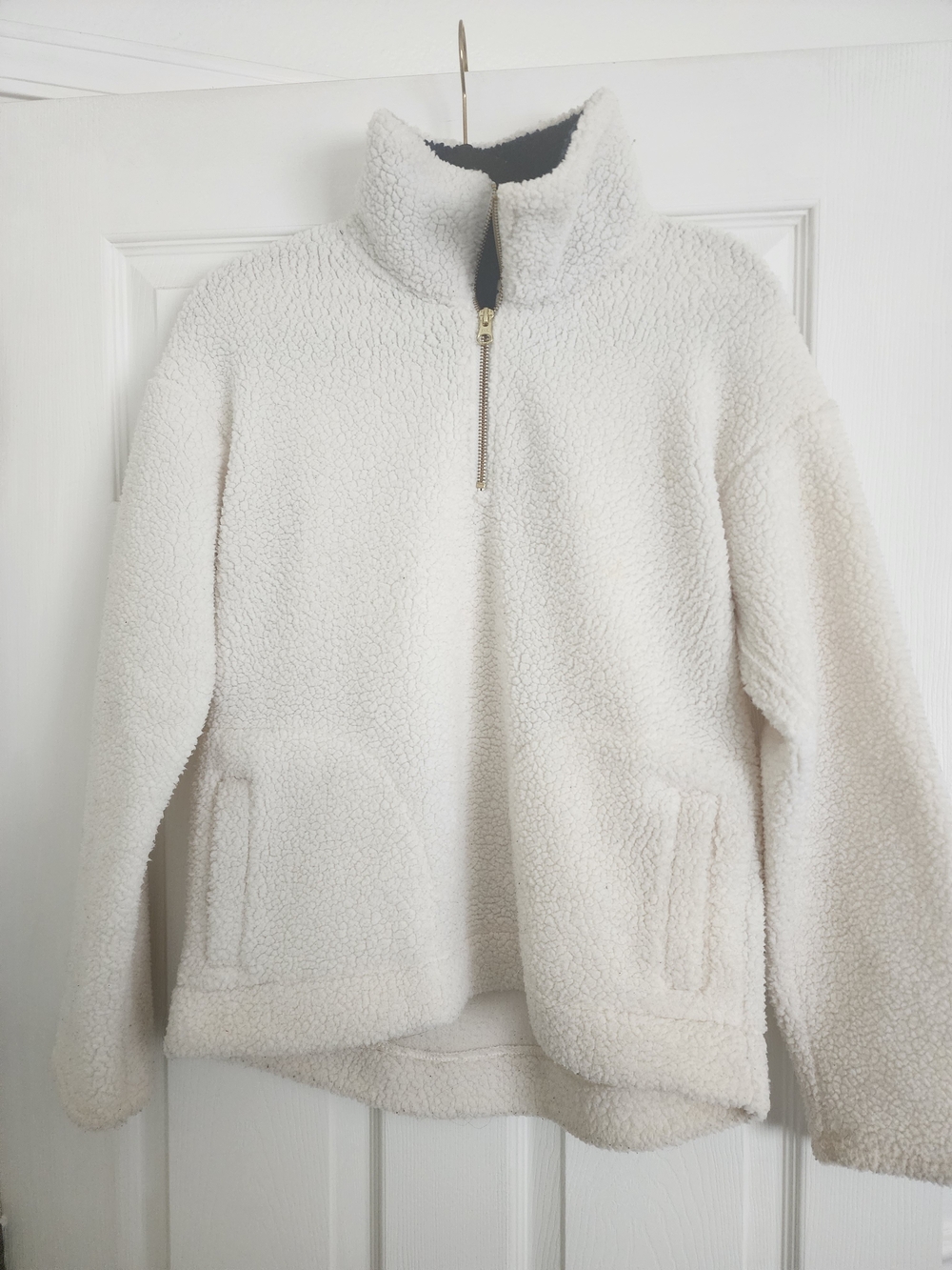 Women's Quarter Zip Sherpa Jacket W/Pockets